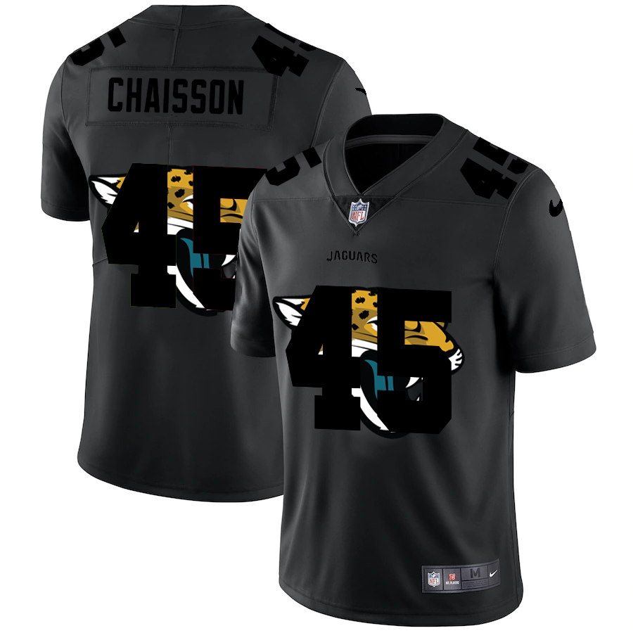 Men Nike Jacksonville Jaguars #45 Chaisson   Team Logo Dual Overlap Limited NFL Jersey Black